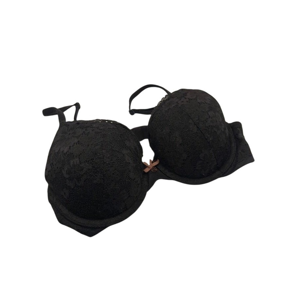 Victoria's Secret Body Perfect‎ Shape Black Lace Bra 32D Underwire